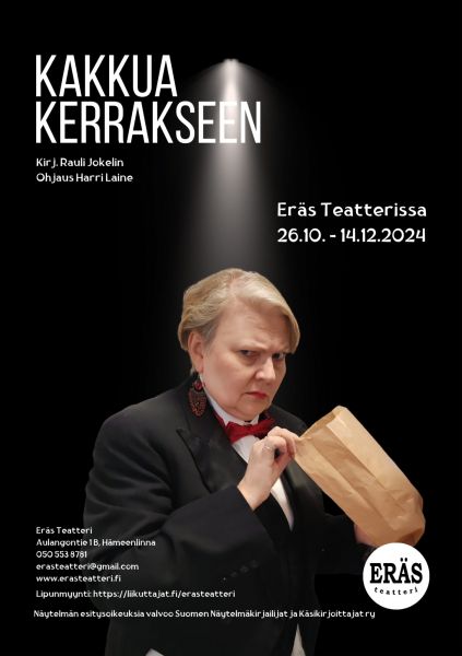 Omatoimiretki, Hämeenlinnan Eräs teatteri, Kakkua kerrakseen, varaukset suoraan Eräs Teatterilta