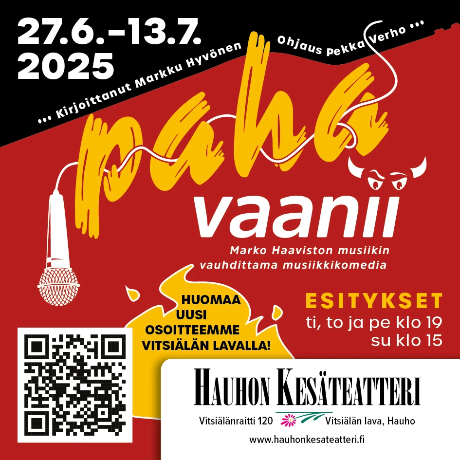 Omatoimiretki Hauhon kesäteatteri, Paha vaani, varaa ja lunasta lippu suoraan teatterin kassalta